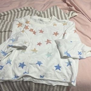 Z supply colorful star long sleeve shirt